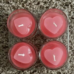 Heart tea light candles - set of 4